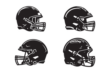 Fototapeta premium Football helmet silhouette