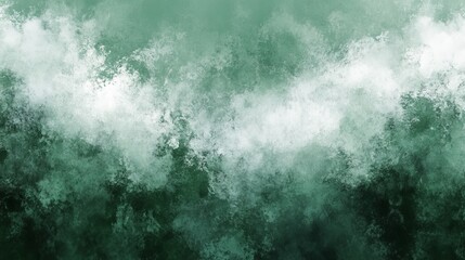 Fototapeta premium Abstract Green and White Watercolor Background, abstract, background