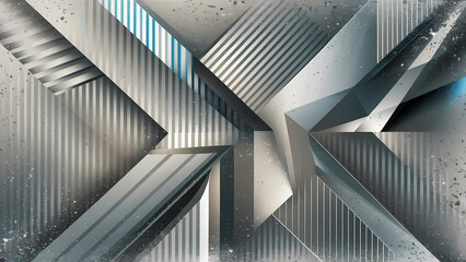 Naklejka premium A Vivid and Abstract Geometric Pattern Design Creating a Striking Contrast Against the Dusty Background - Digital Art