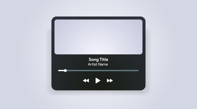 Mobile music player interface. Podcast turntable template. Audio streaming service layout. Profile, Album, Song, Singer, blog mockup. Apple music, deezer, spotify screen. Vector illustration.