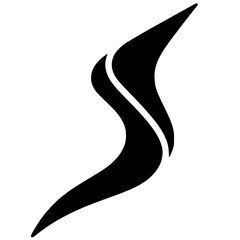 Boomerang logo silhouette