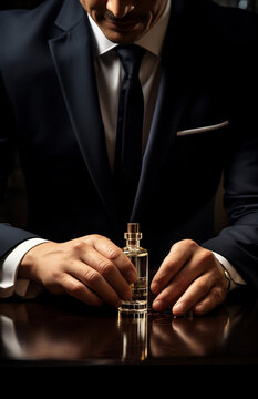 Man smelling a fragrance