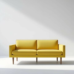 Modern Yellow Sofa in a Minimalist Setting