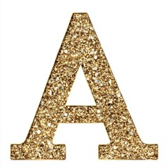 Gold Glitter Letter A