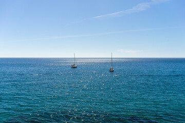 Two boats on Ionic sea 