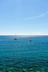 Two boats on Ionic sea 