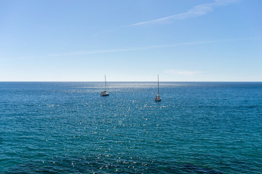 Two boats on Ionic sea 