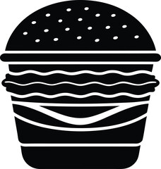 staple of american fast food silhouette
