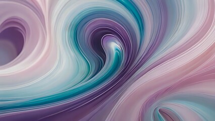 Fototapeta premium Soft pastel pinks, purples, and teals swirl in a dreamy, liquid opal texture, creating an ethereal and mesmerizing abstract flow