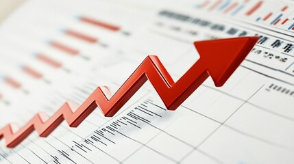 Analyzing business growth office setting infographic professional environment close-up view business chart concept