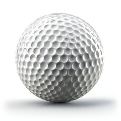 High-Quality Golf Ball Model in 3D Rendering on Plain Transparent Background