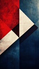 Modern abstract usa outline in red white and blue for presidents day