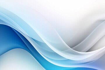 Obraz premium Smooth blue and white abstract waves