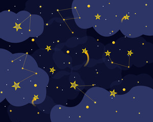 Starry night sky 