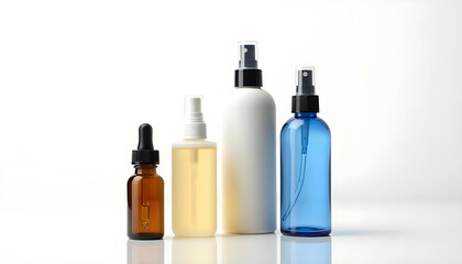 Naklejka premium bottles of skincare products