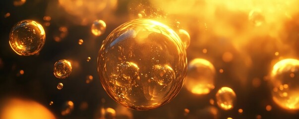 golden yellow bubble oil