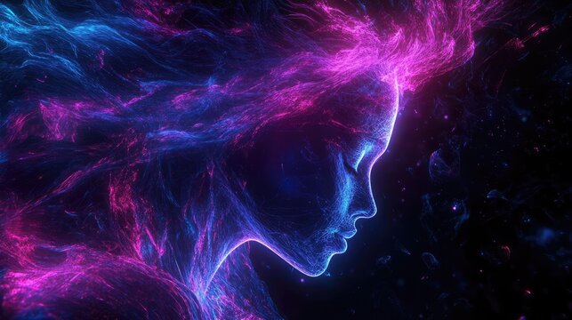 Abstract Futuristic Digital Network Background for AI and Technology Concepts