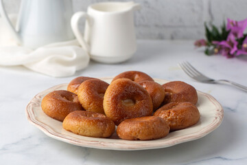 Traditional delicious Turkish dessert (Turkish name; Sekerpare)