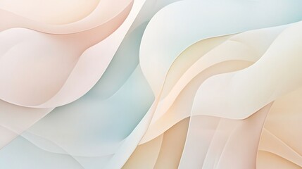 Abstract pastel wave background soft curves design art light
