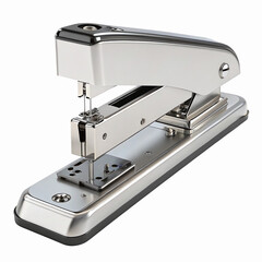 Silver Metal Stapler with Modern Design for Office and Home Workspace Organization