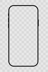 A a phone in a transparent background in vector format