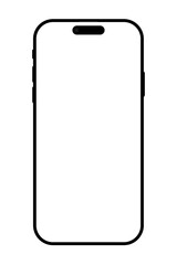 A a phone in a transparent background in PNG format