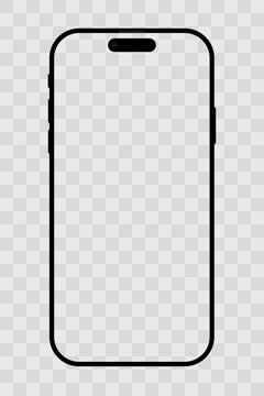 A a phone in a transparent background in vector format