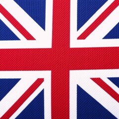Fototapeta premium A British Flag is showcased against a pure-white background Isolated