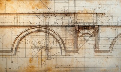 Obraz premium An intricate close-up view of a blueprint revealing the architectural blueprint for a building, ideal for depicting construction, architecture, or engineering endeavors.
