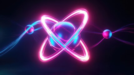 Molecular Structure of Science Concepts in 3D Illustration for Educational Content