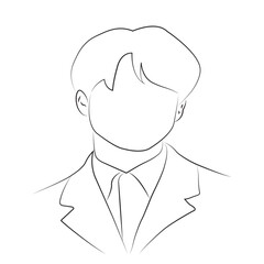 vector silhouette of a male head.silhouette of face