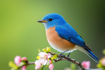 Blue Bird on a Branch