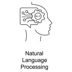 Natural Language Processing (NLP) Icon. Vector Design