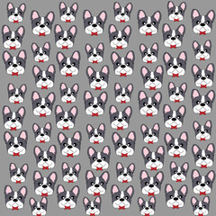 Fondo con cabezas de Bulldog Francés.