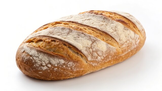 Golden Crusty Loaf of Artisan Bread with a Crispy Surface