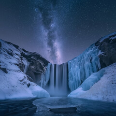 frozen waterfall