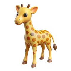 Obraz premium Cute Cartoon Giraffe 3D Illustration