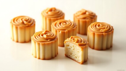 Sweet treats with unique swirl design on display for a special gathering or occasion