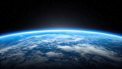 Stunning View of Planet Earth from Outer Space with Bright Atmosphere