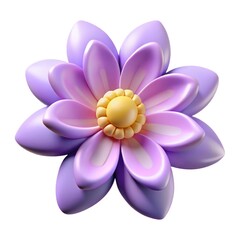 3D Flower with Purple and Pink Petals