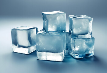 Obraz premium ice cubes isolated on white