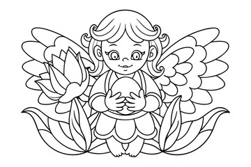 Coloring book page vector illustration 04