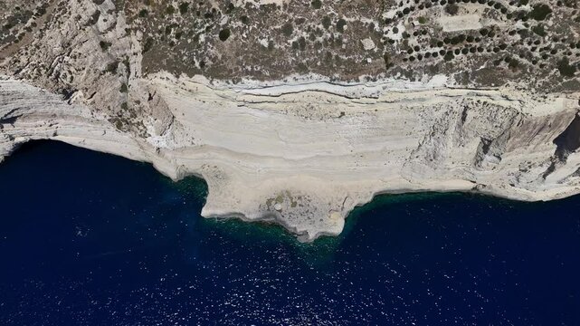 Aerial footage of Dingli Cliffs in Malta