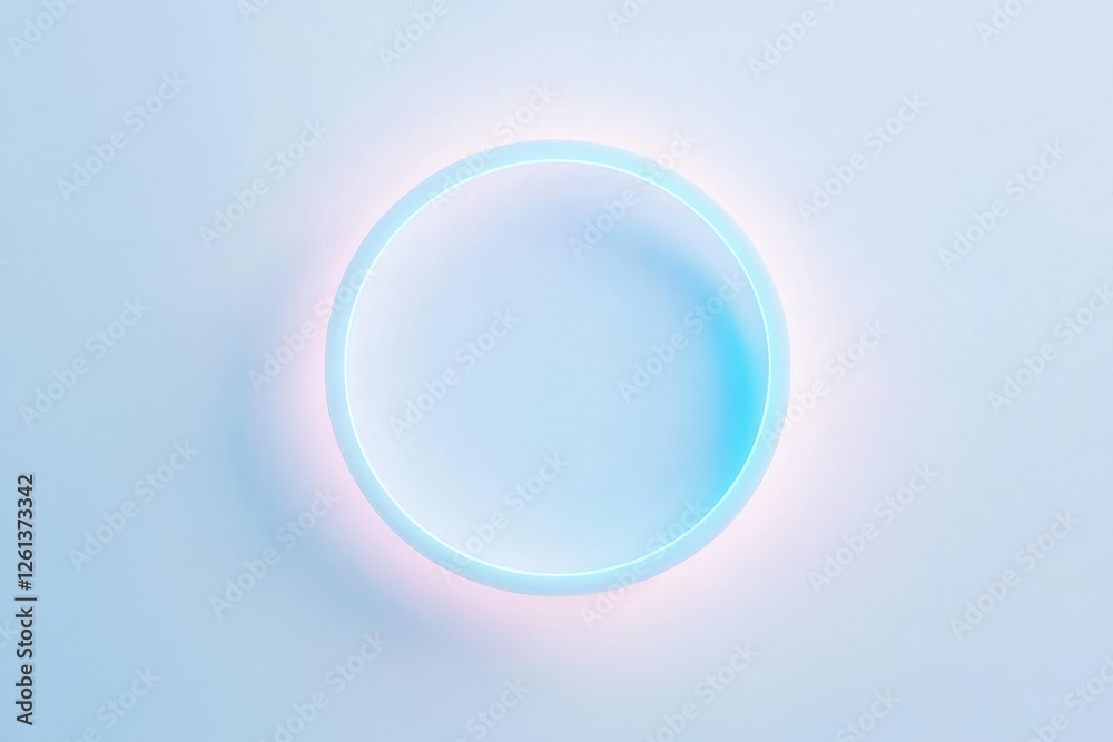 Poster flat design concept representing media and communication with a luminous circular shape