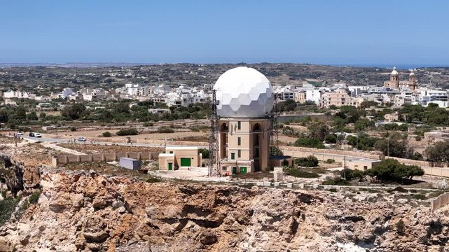 Aerial shot of Dingli Radar Installation in Malta