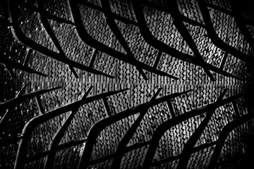 Car Tire Texture Background. Race Automobile Oil Grunge Abstract Track Protector Sport Transportation Concept Speed Dynamic Rubber Macro Detail Auto