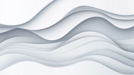 Fototapeta premium Modern white abstract wave textures create a sleek and stylish background, perfect for any design project.
