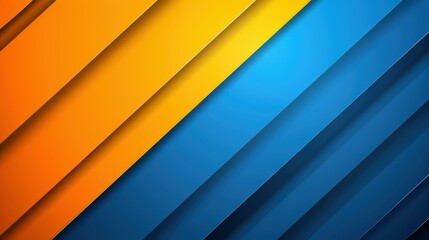 Obraz premium Striking blue and orange stripes create a dynamic tech banner, blending modern aesthetics with glossy appeal.