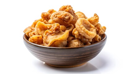 Crispy Fried Chicken Skin in a Bowl