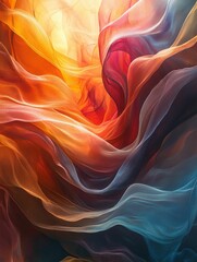 Obraz premium Swirling fabric creates abstract canyon scene